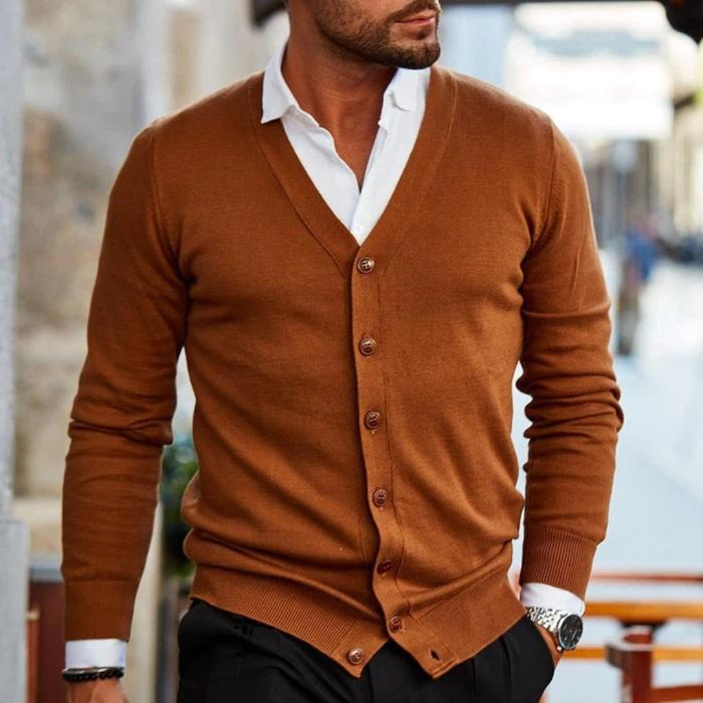 Cardigan da uomo in cotone in stile casual