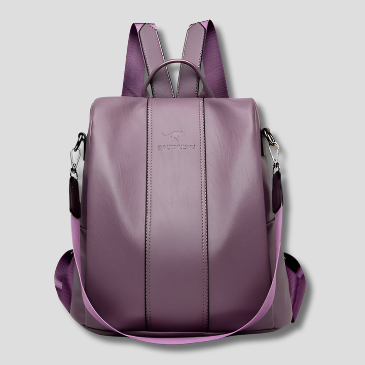 Mochila antifurto en piel para mujeres a la moda