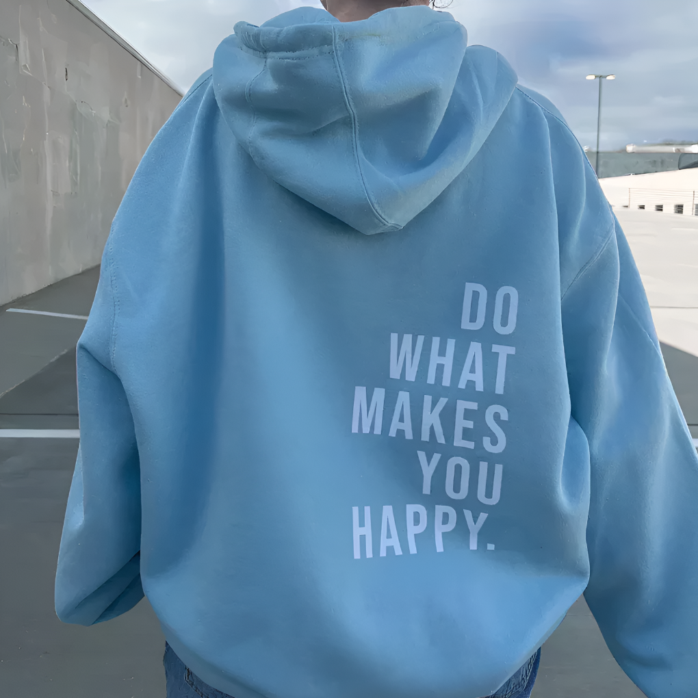 Felpa con cappuccio unisex Happy