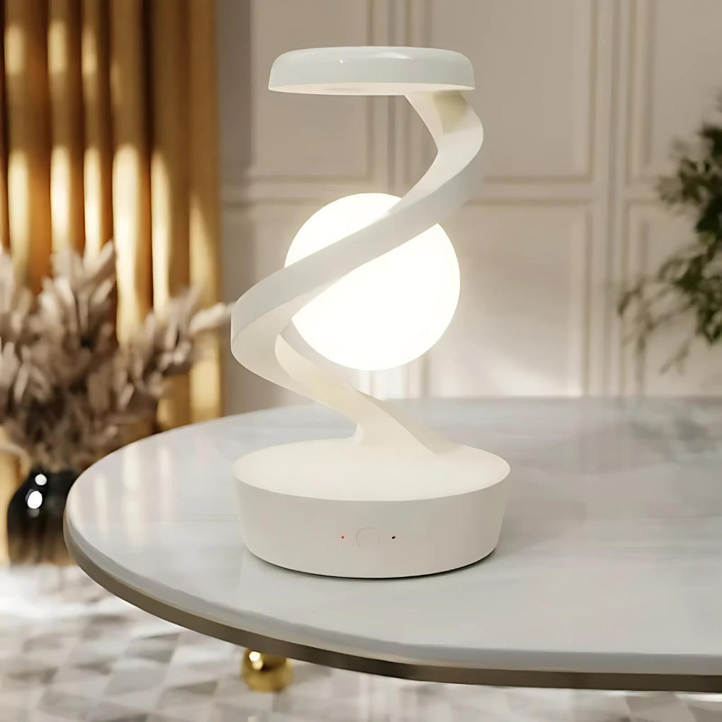 Lampada da scrivania moderna a spirale con luce calda