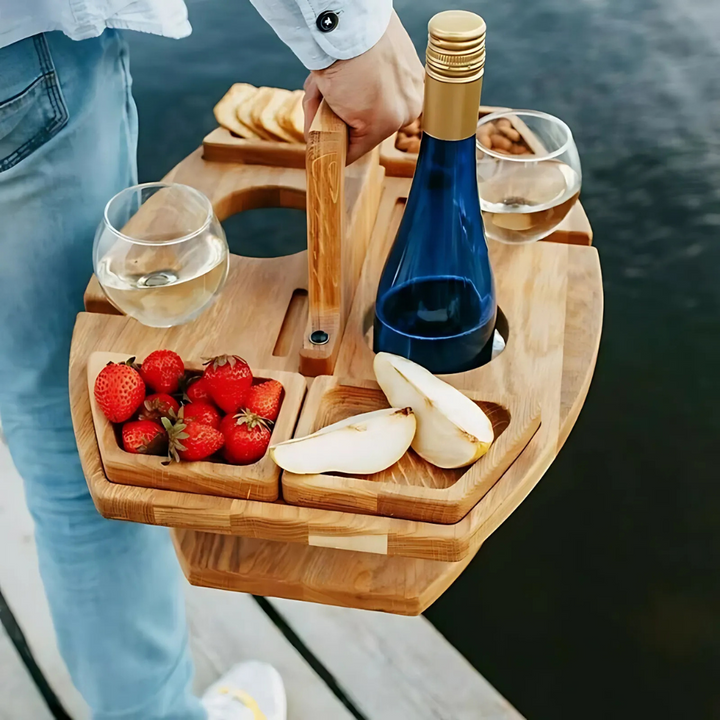 Tavolo da picnic pieghevole portatile in legno