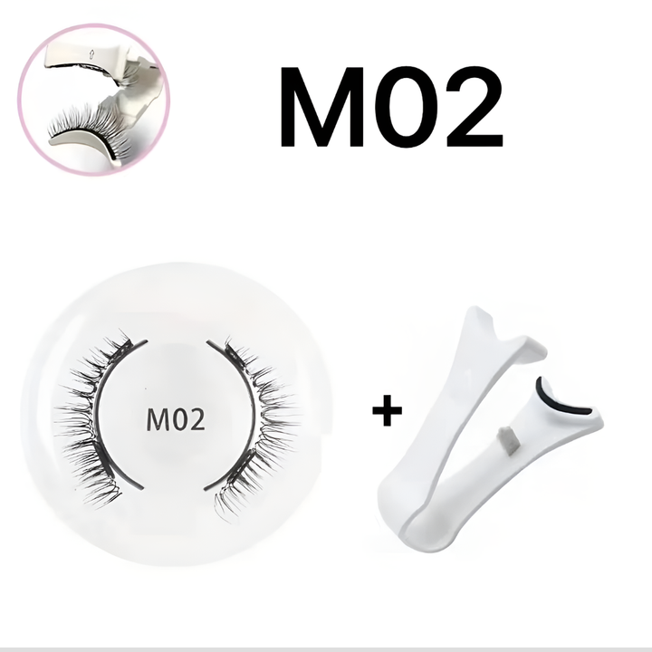 Juego de pestañas magnéticas y pinzas reutilizables