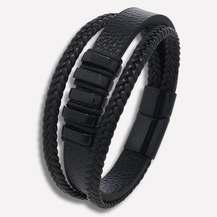 Elegant bracelet in leather for man