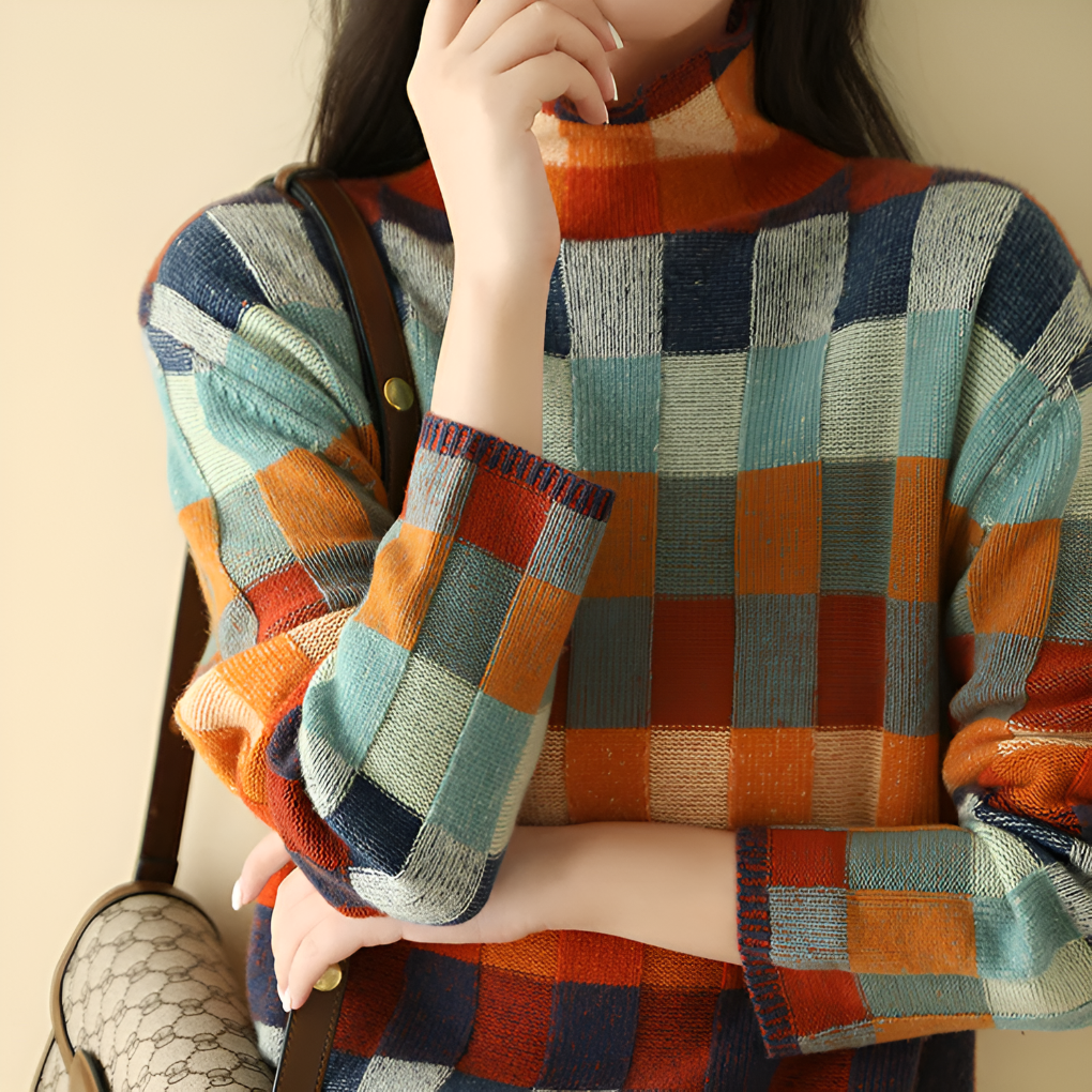 Maglione di cashmere lussuoso con collo alto