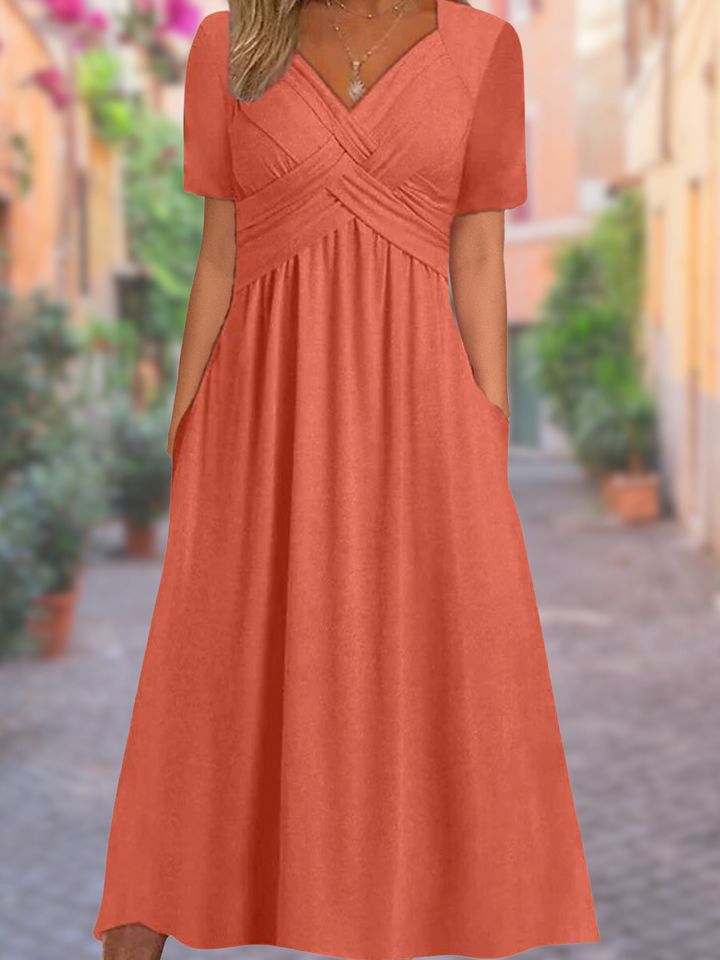 Elegante abito estivo con scollo a V