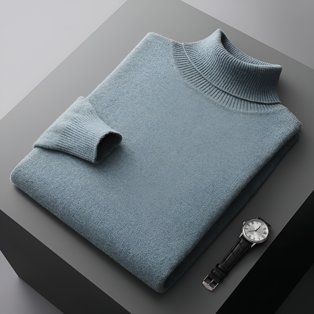 Maglione a collo alto in cashmere da uomo di alta qualità