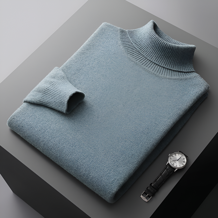 Maglione a collo alto in cashmere da uomo di alta qualità
