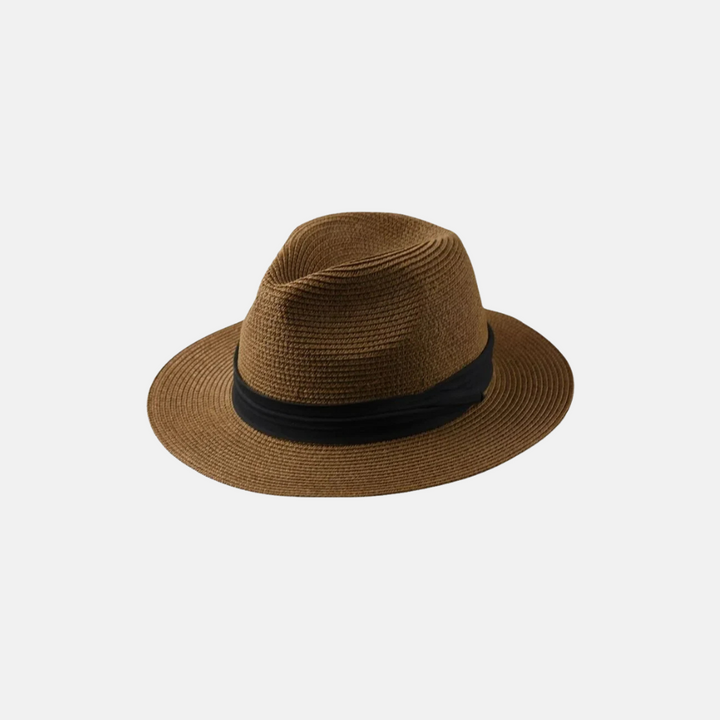Cappello di paglia a tesa larga con protezione solare