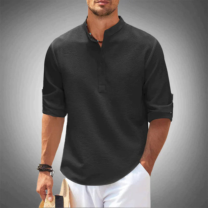 Elegante camicia di lino per il gentiluomo moderno