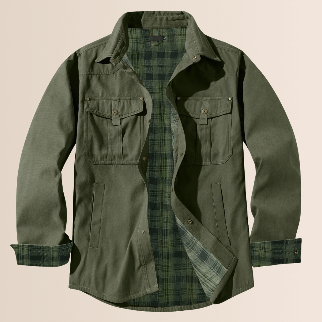 Giacca a quadri in flanella vintage da uomo