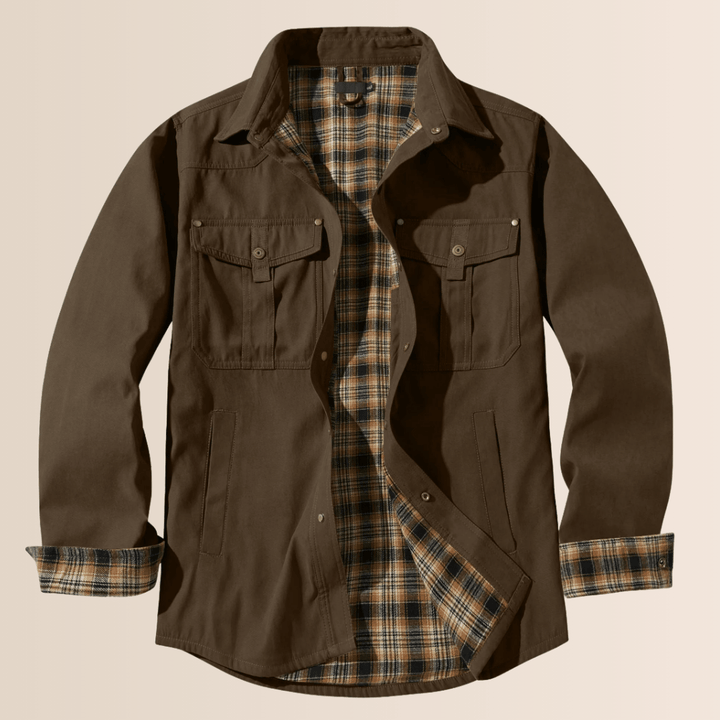Giacca a quadri in flanella vintage da uomo