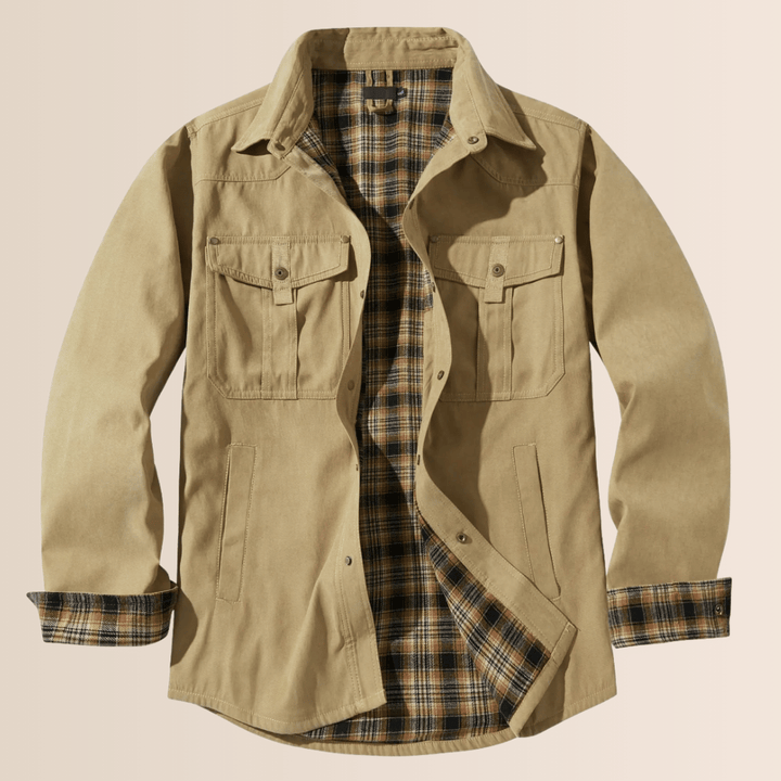 Giacca a quadri in flanella vintage da uomo