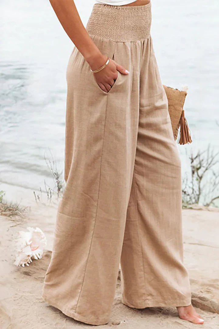 Pantaloni palazzo eleganti ed elasticizzati da donna