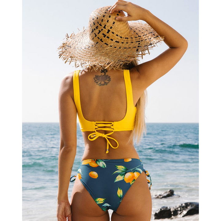Bikini da spiaggia 2 pezzi da donna Stile estivo vibrante