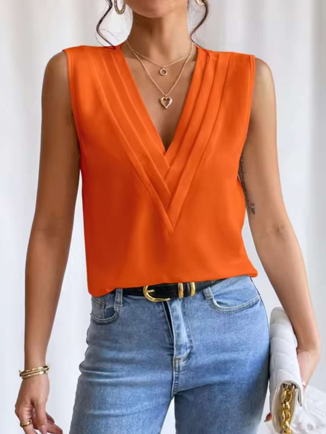 Top senza maniche per donna