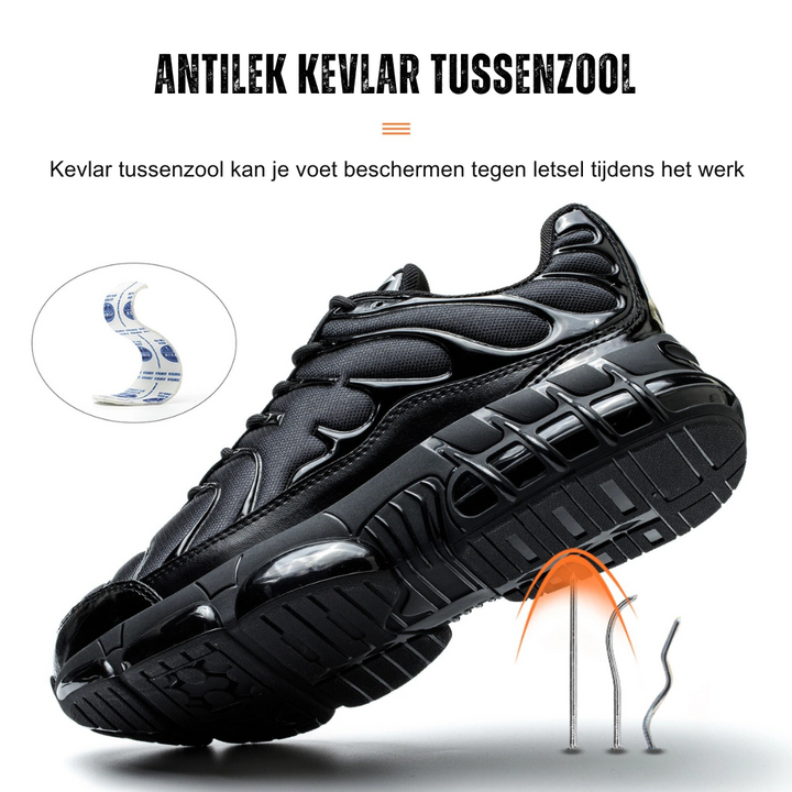 Scarpe di sicurezza con punta d'acciaio per uomo
