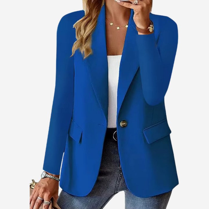 Celeste - Blazer Estivo con Scollo Sottile e Stretch