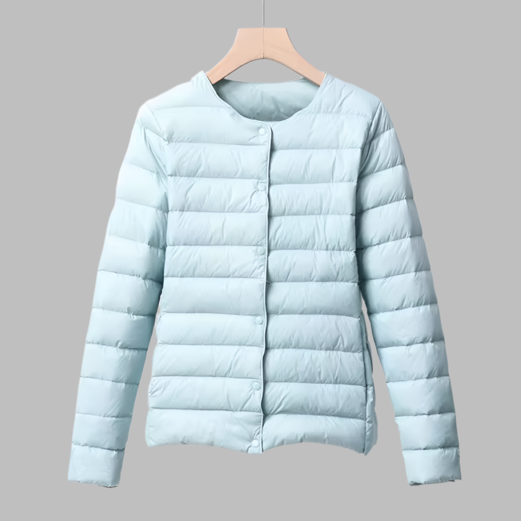 Piumino portatile senza colletto per primavera e inverno