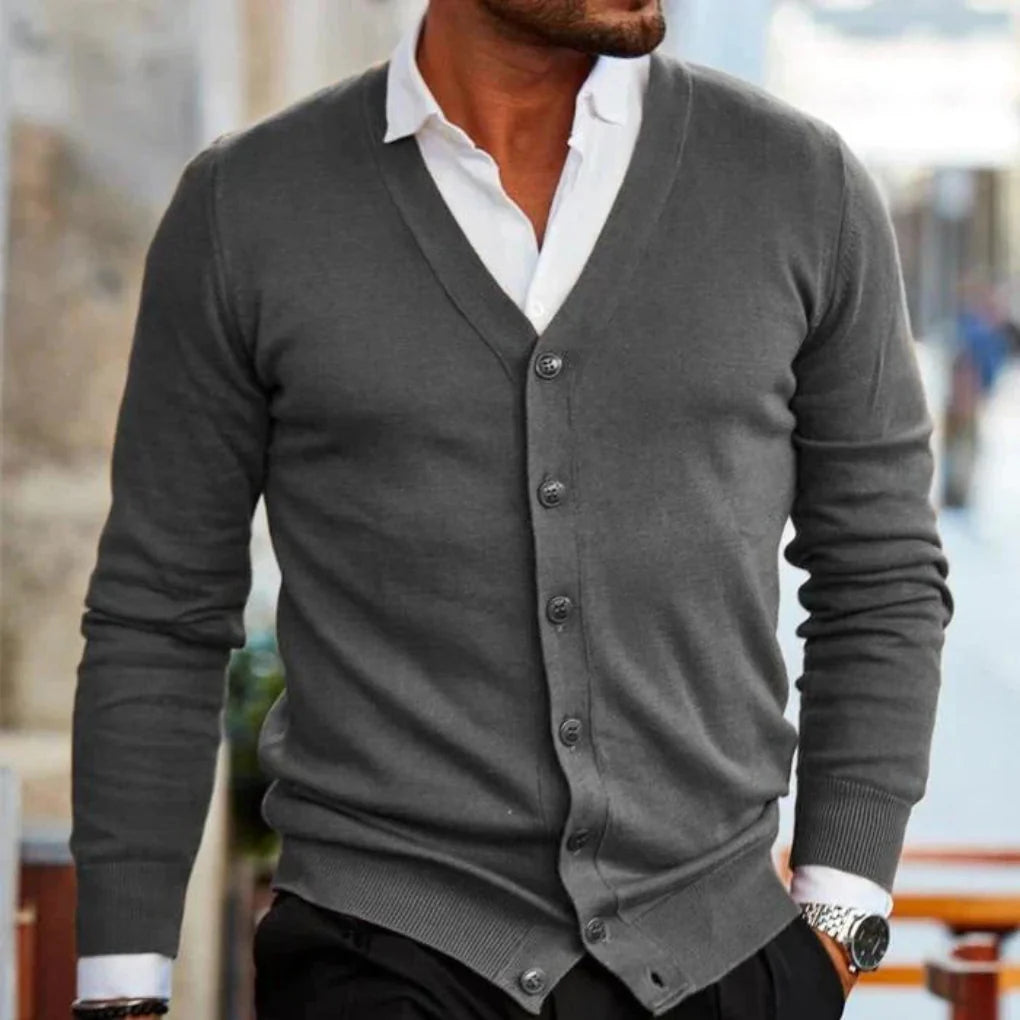 Cardigan da uomo in cotone in stile casual