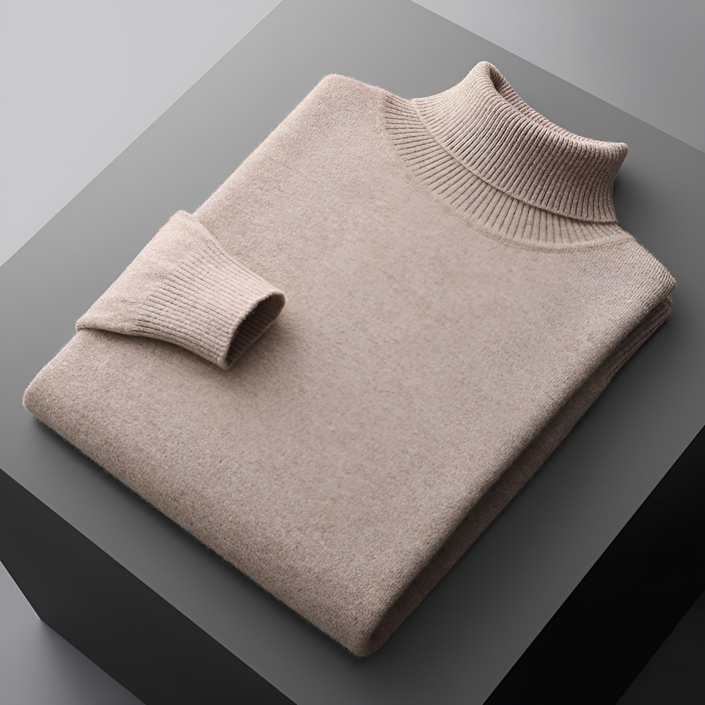 Maglione a collo alto in cashmere da uomo di alta qualità