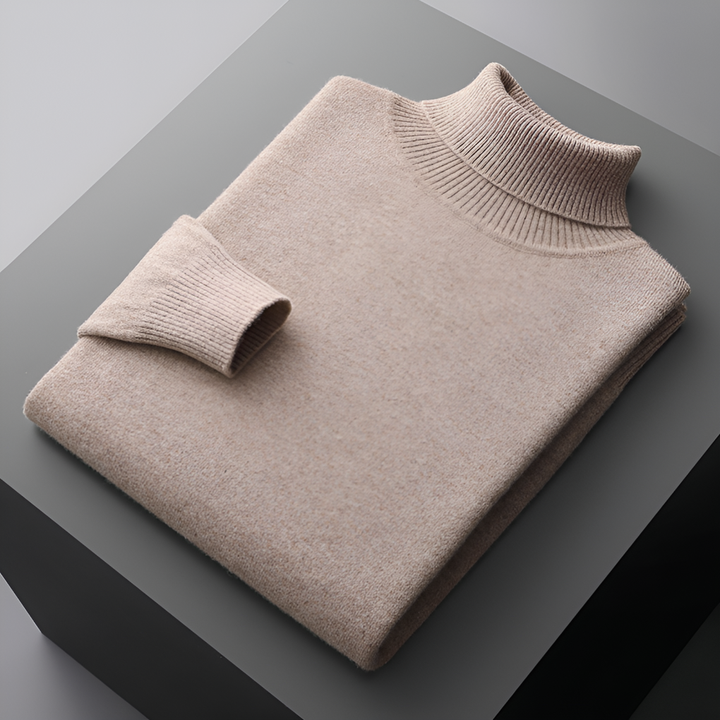 Maglione a collo alto in cashmere da uomo di alta qualità