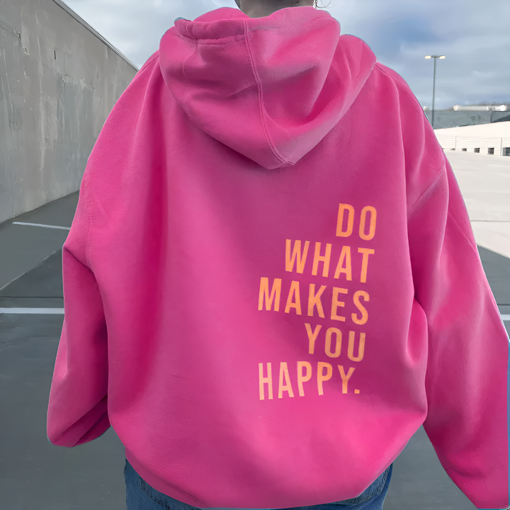 Felpa con cappuccio unisex Happy