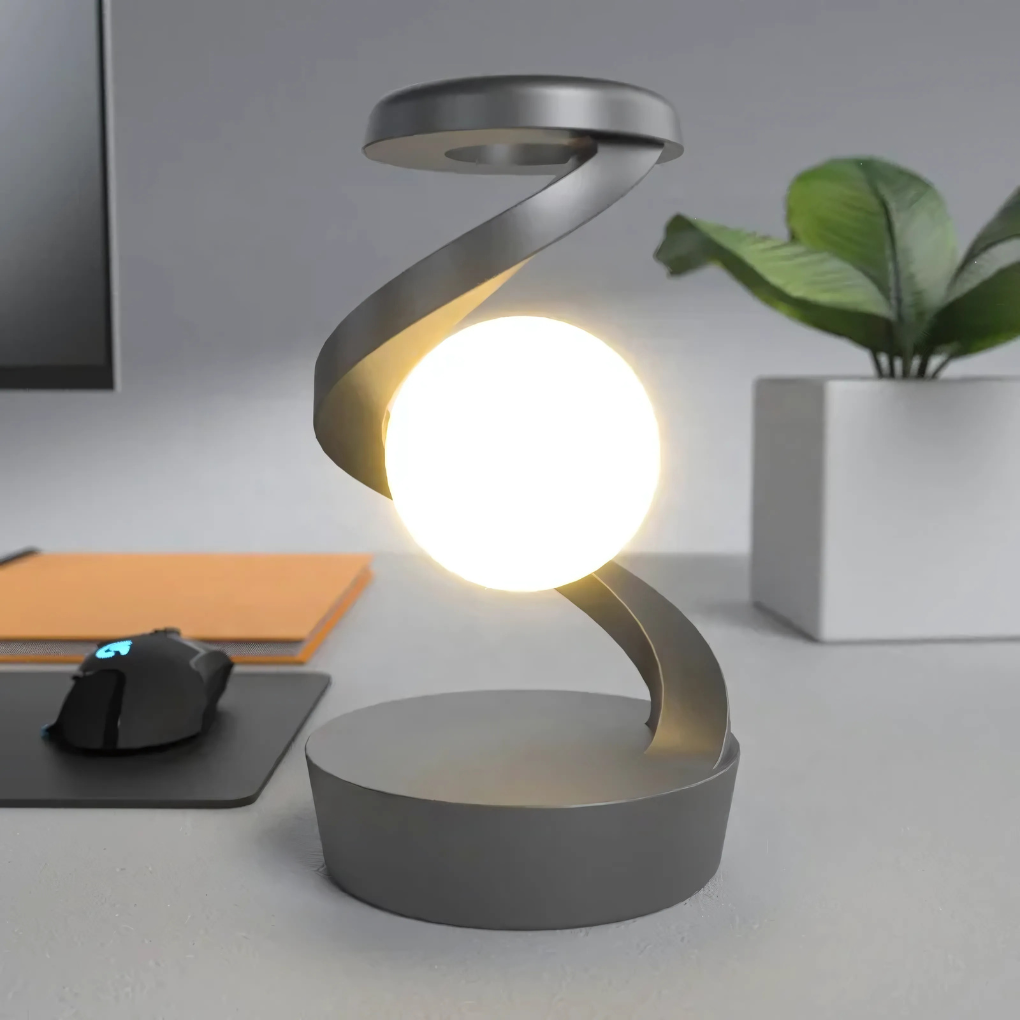 Lampada da scrivania moderna a spirale con luce calda