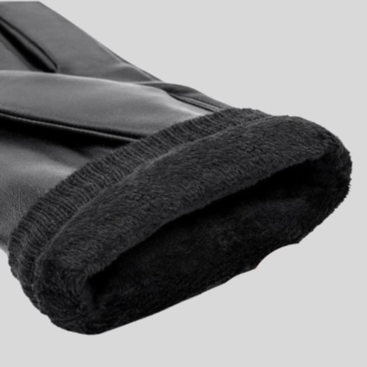 Eleganti guanti invernali in pelle