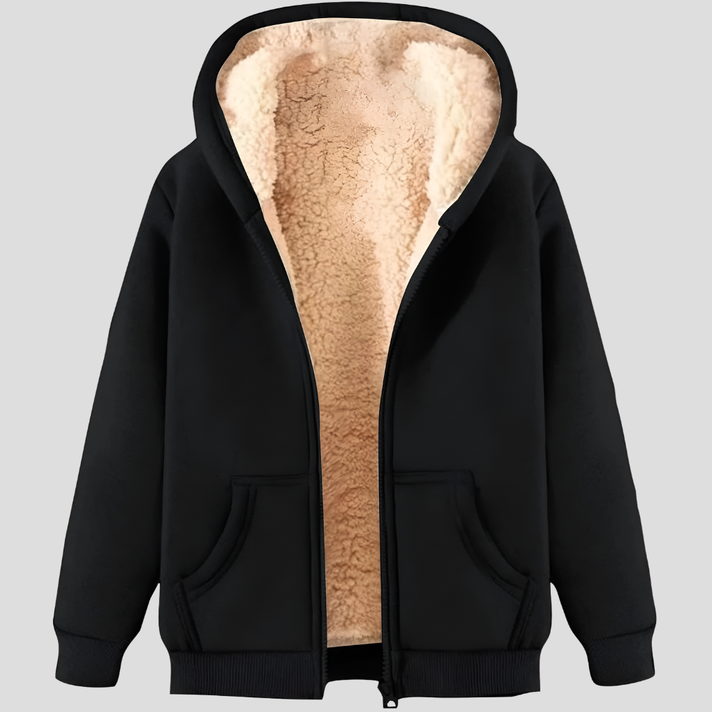 Giacca invernale con cappuccio e fodera in pile da uomo Warmth