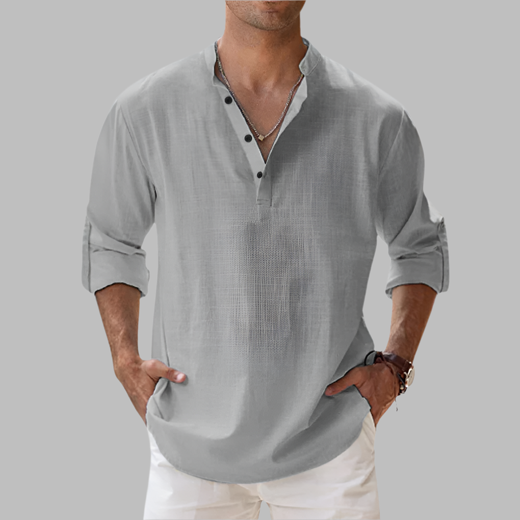Camicia estiva da uomo in lino dal taglio morbido