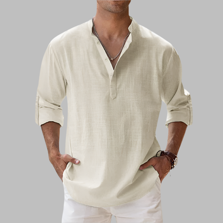 Camicia estiva da uomo in lino dal taglio morbido