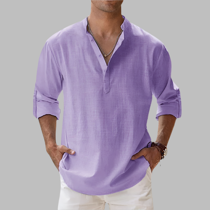 Camicia estiva da uomo in lino dal taglio morbido