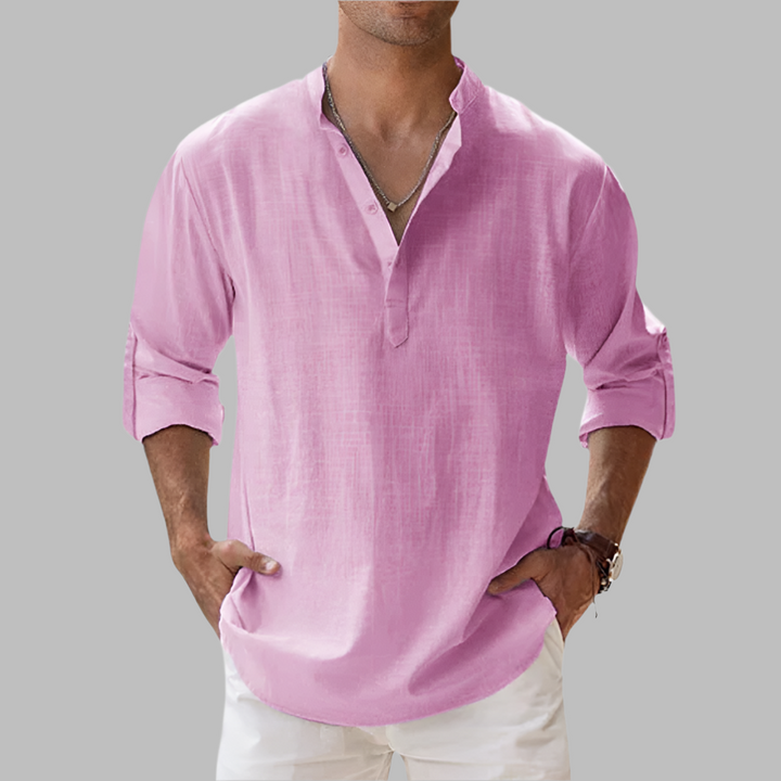 Camicia estiva da uomo in lino dal taglio morbido