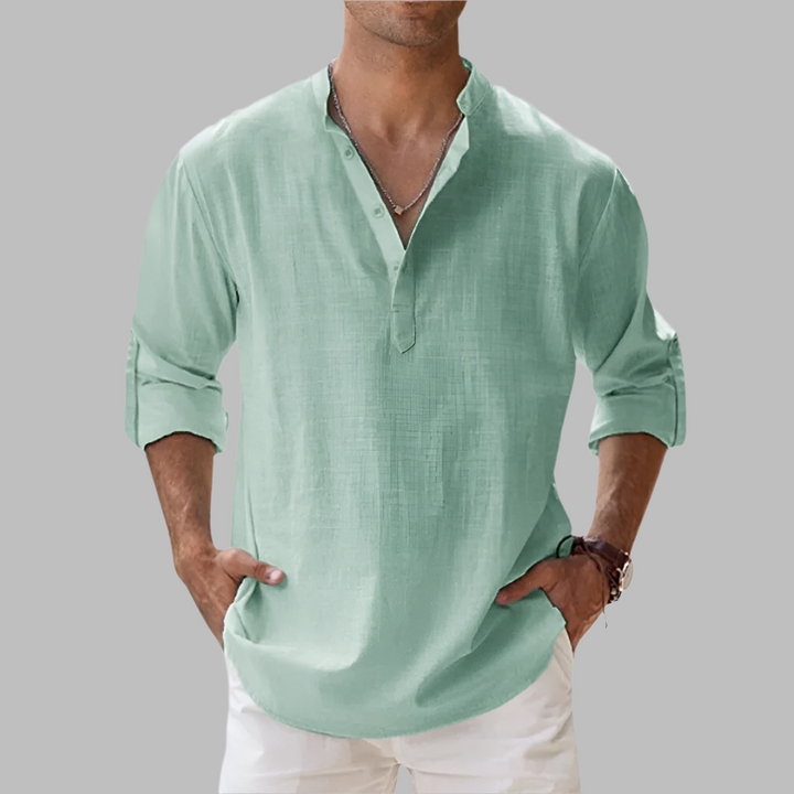 Camicia estiva da uomo in lino dal taglio morbido