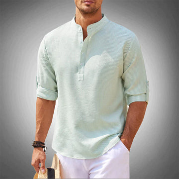 Elegante camicia di lino per il gentiluomo moderno