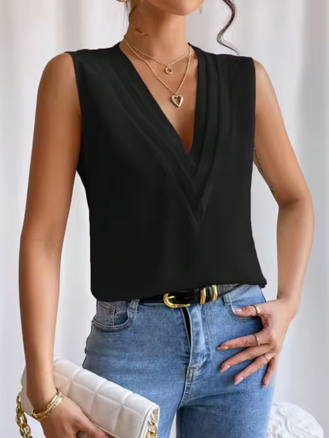 Top senza maniche per donna