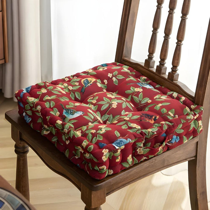 Cuscino imbottito spesso con lacci per sedie da pranzo o da giardino