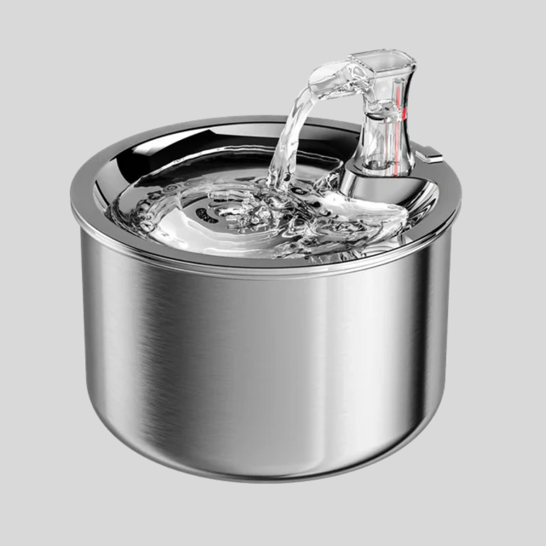 Distribuidor de agua para gatos de acero inoxidable