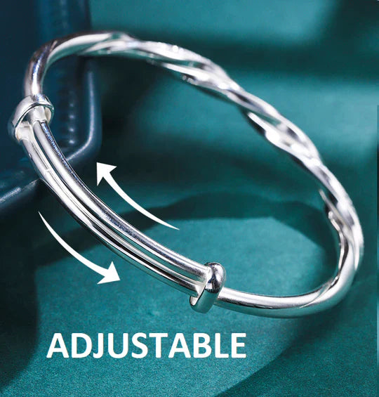 Bracciale d'argento ritorto