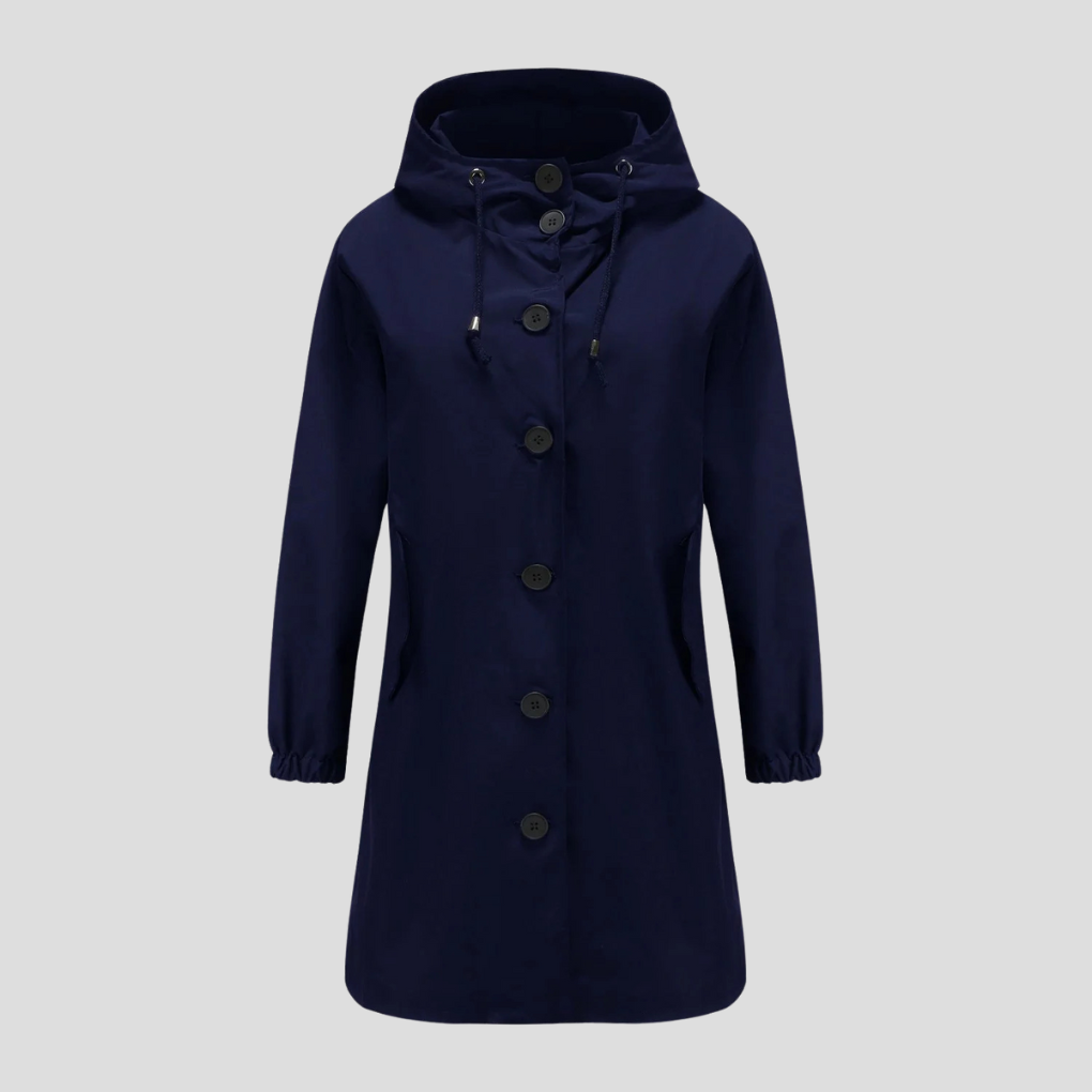 Giacca antipioggia impermeabile con cappuccio da donna