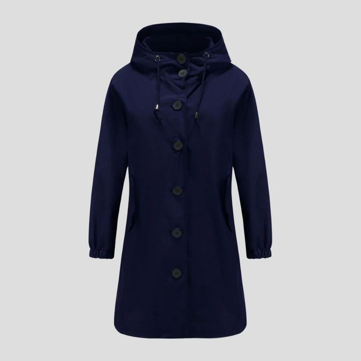 Giacca antipioggia impermeabile con cappuccio da donna
