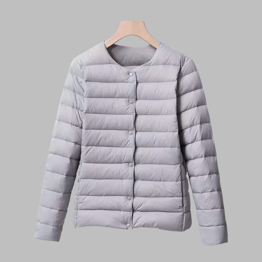 Piumino portatile senza colletto per primavera e inverno
