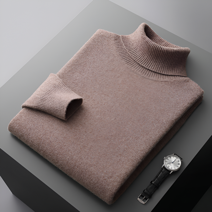 Maglione a collo alto in cashmere da uomo di alta qualità