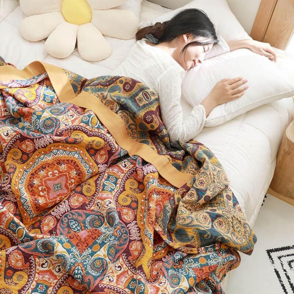 Coperta reversibile Sunrise Boho