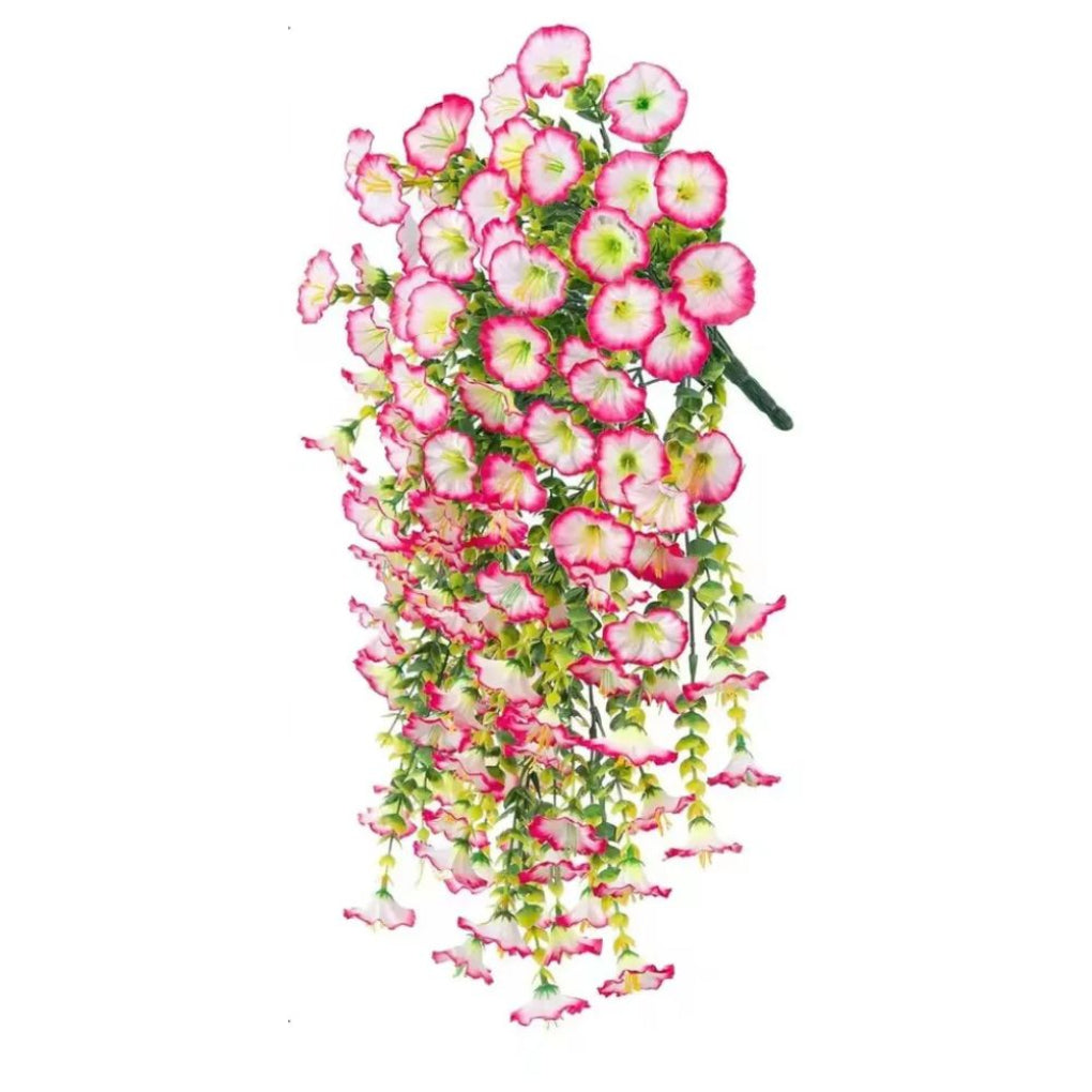 Decorazione da appendere con fiori artificiali di ipomea resistenti ai raggi UV