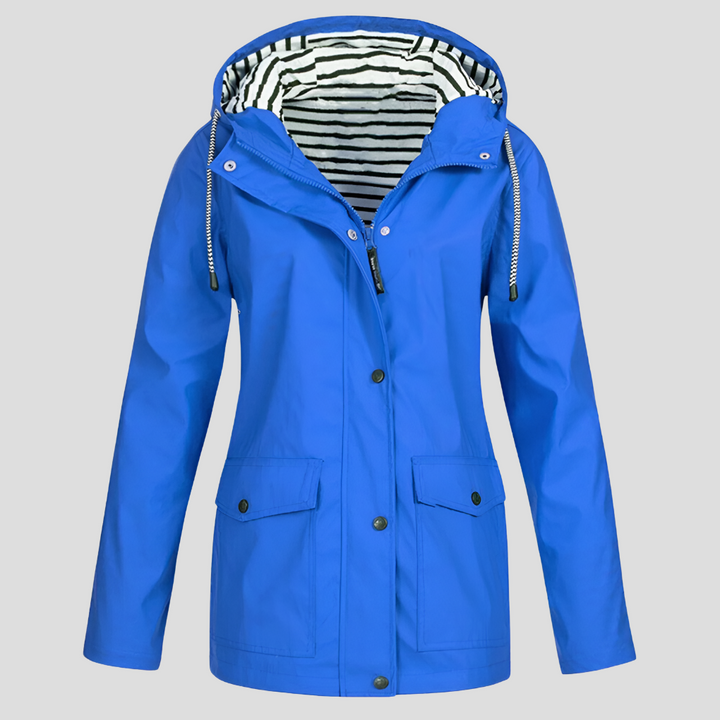 Giacca con cappuccio impermeabile e antivento da donna