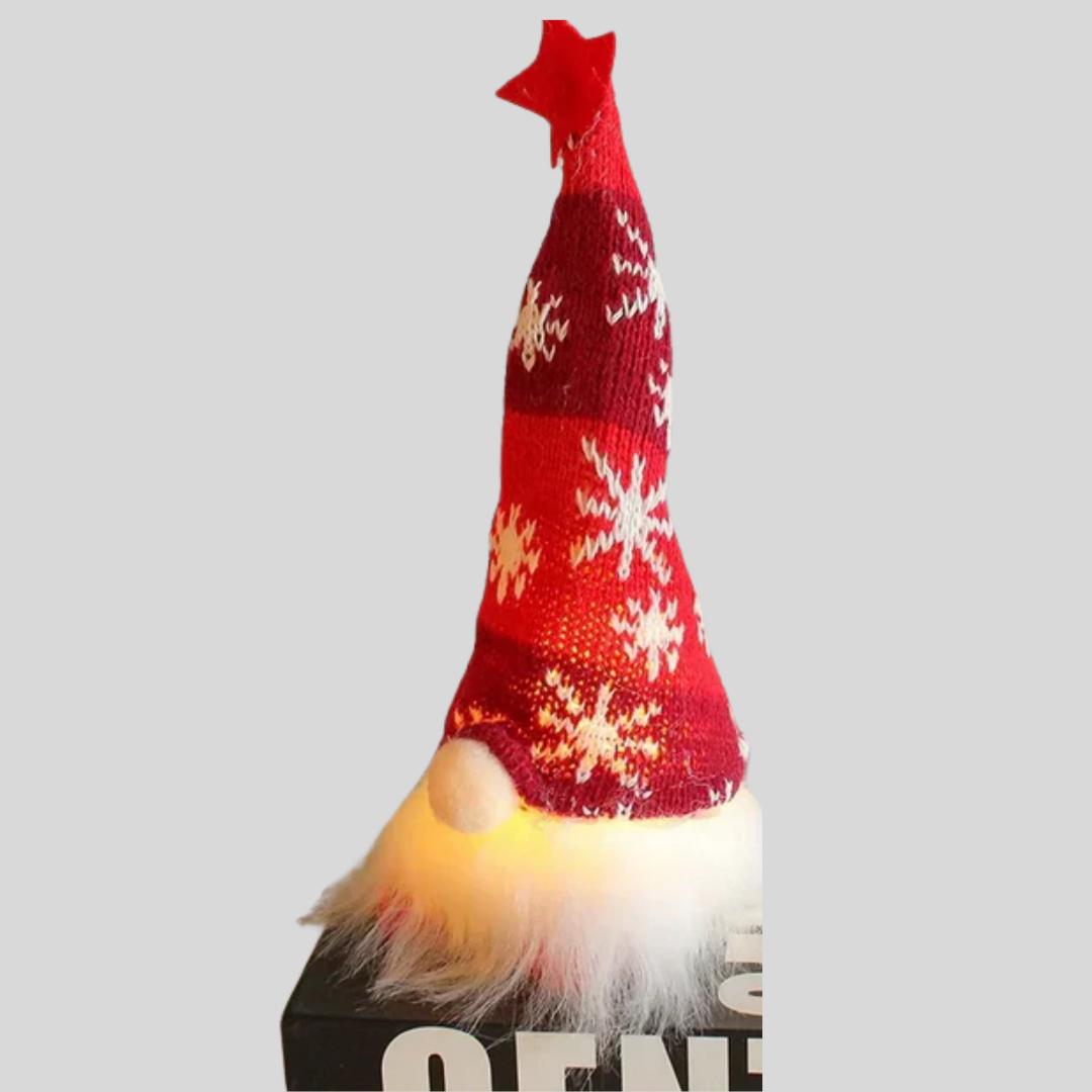 Adornos en forma de gnomo con muñeca sin rostro a LED