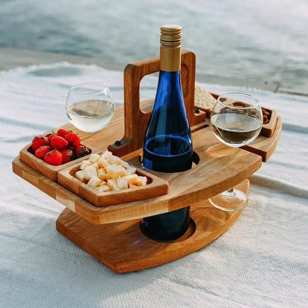 Tavolo da picnic pieghevole portatile in legno