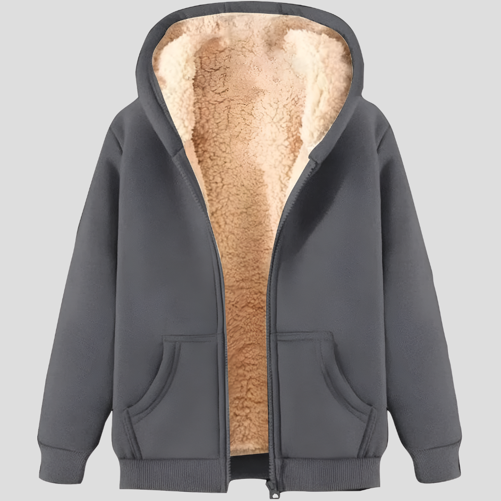 Giacca invernale con cappuccio e fodera in pile da uomo Warmth
