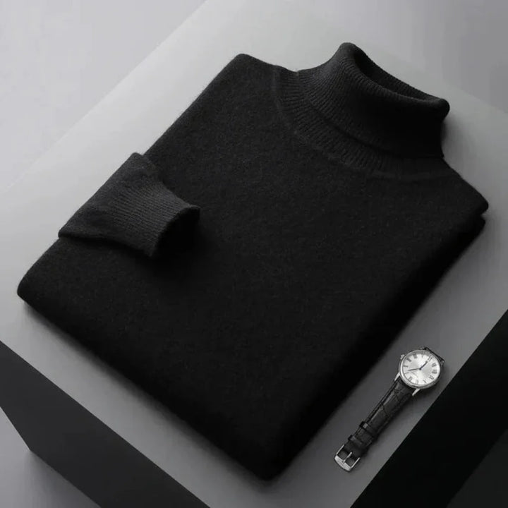 Maglione a collo alto in cashmere da uomo di alta qualità